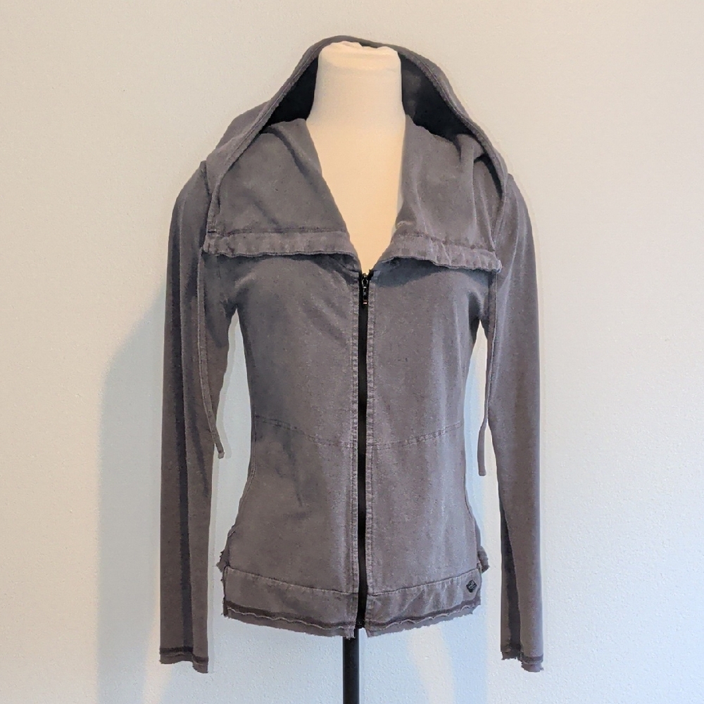 PrAna Hooded Zip Jacket in Gray